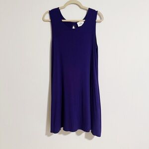 A-line - Dark Plum Sleeveless Dress